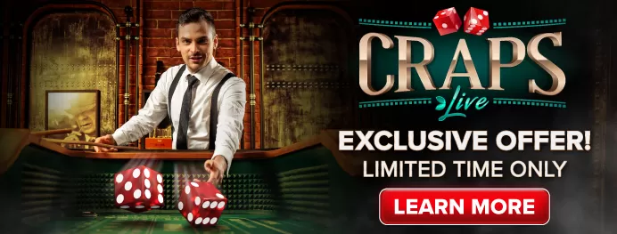 Live Dealer Craps Exclusive Offer Mobile Image